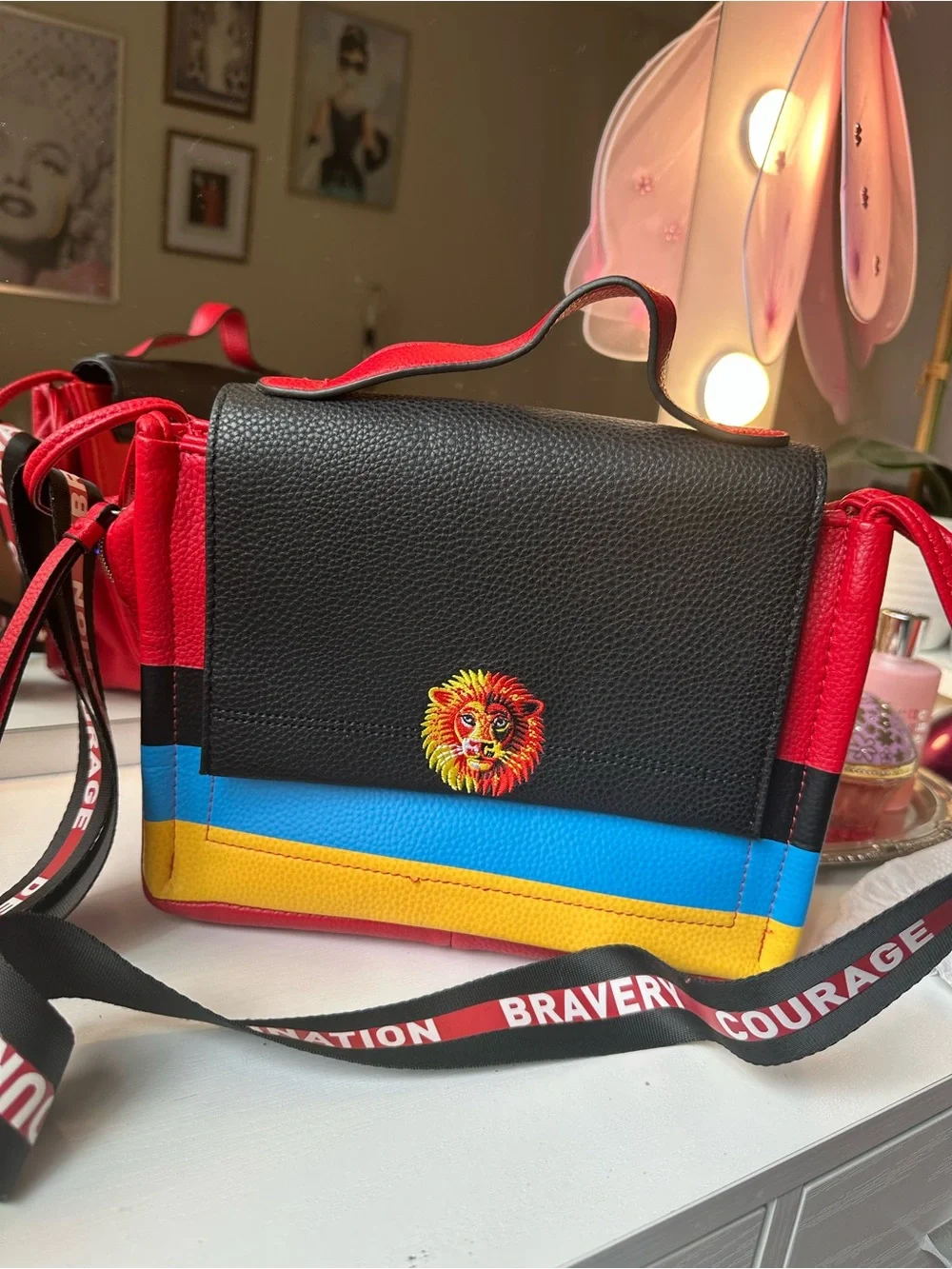 Danielle Nicole Harry Potter Colorblock Crossbody in Black, Red, Blue & Yellow - Picture 1 of 14